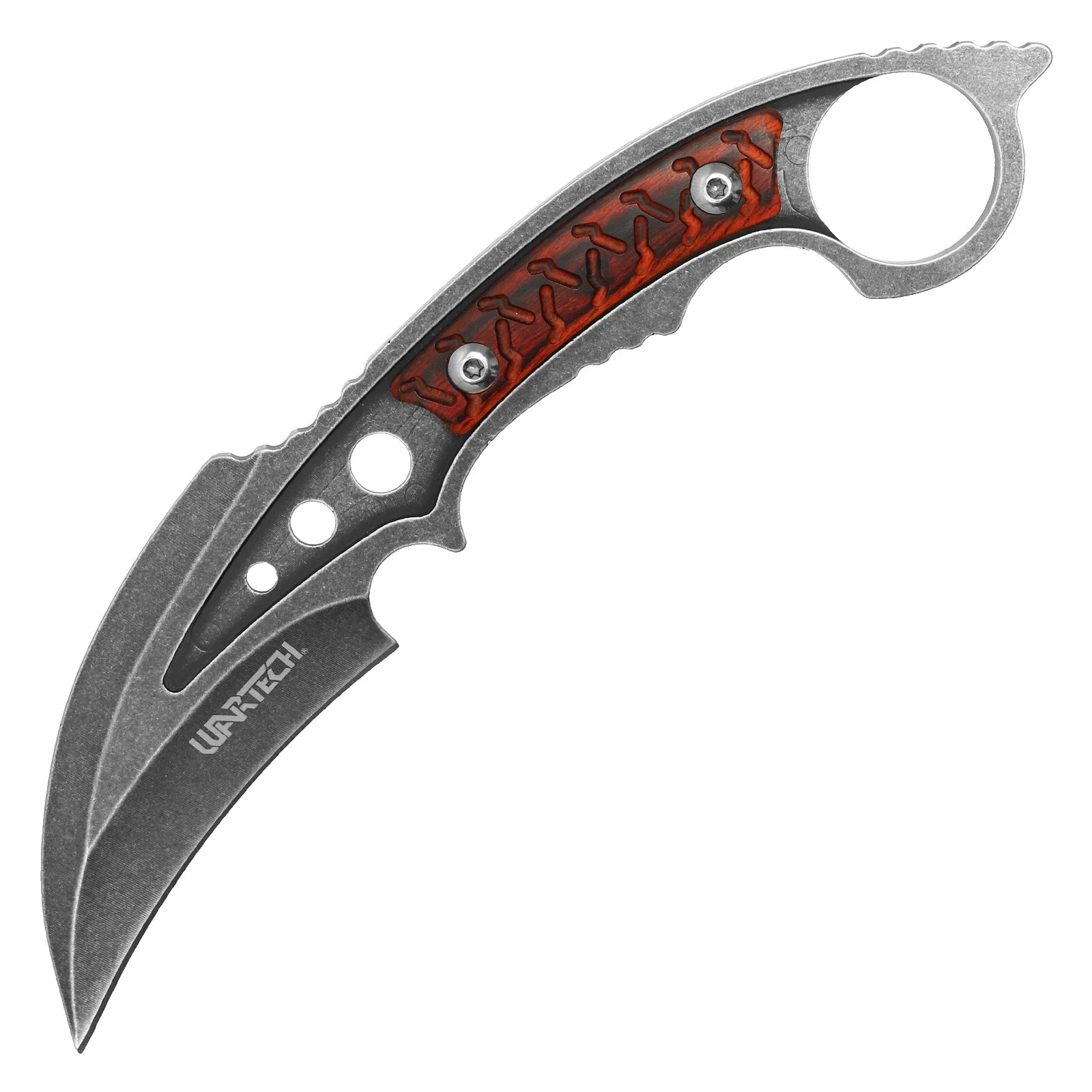 Stainless Steel Blade Karambit Wood Handle Collectible Modern Factory Manufactured Fixed Blade Knives