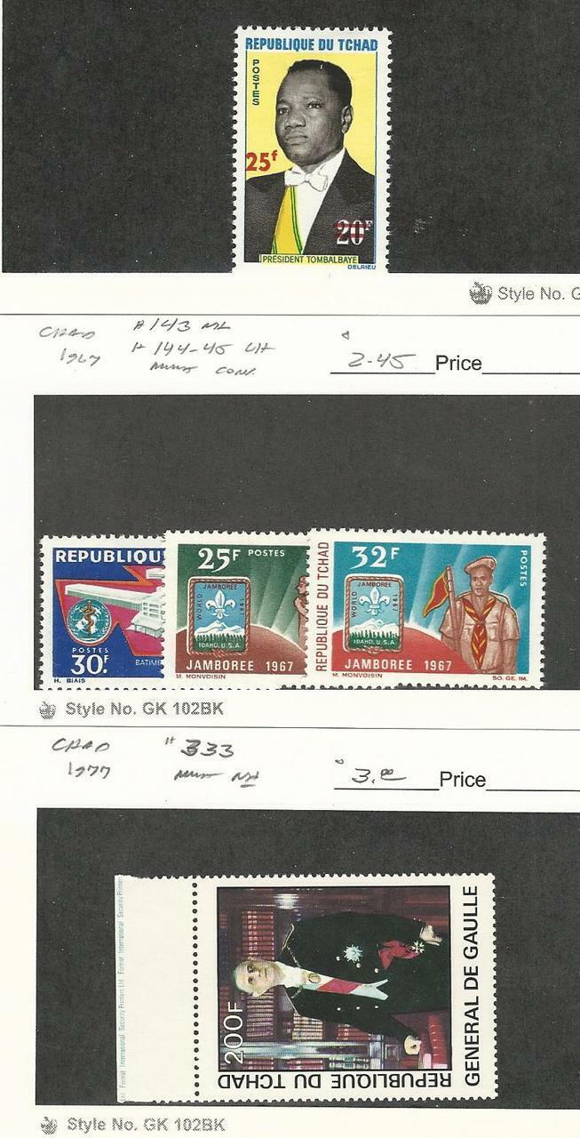 Chad Postage Stamp Some reservation #125 Mint Hinged New item LH 333 143-45 1966-7 NH