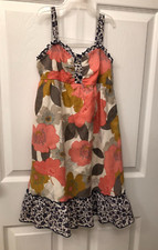 Mossimo Supply Co. Girls Flowered Spaghetti Strap SunDress 100 Cotton Size S