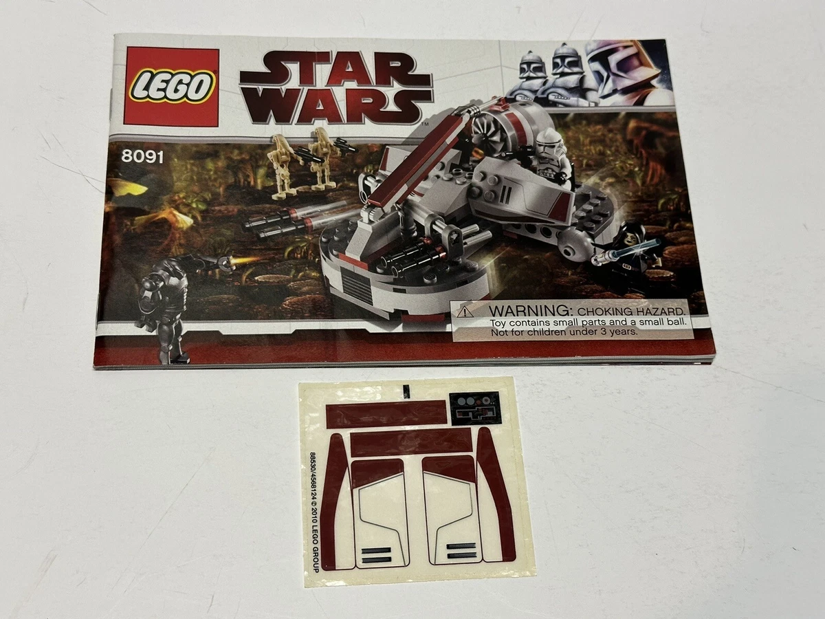 Lego, Star Republic Speeder ￼8091 Manual And Sticker Sheet Only | eBay