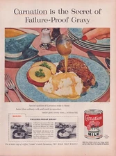 Print Ad Carnation Evaporated Milk 1957 Full Page Large Magazine 10.5"x13.5"