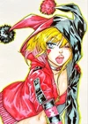 Harley Quinn,fan art,drawing,markers,manga,painting,Batman
