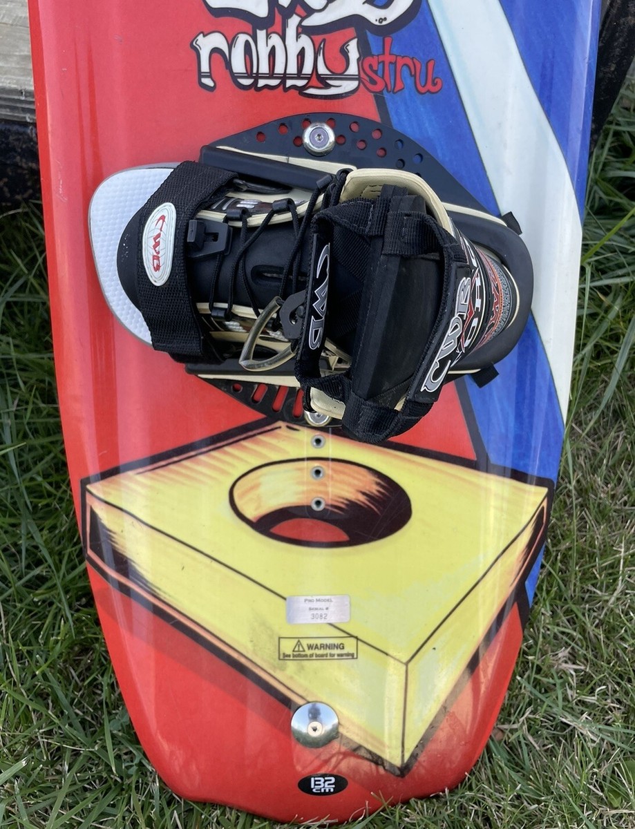Vintage Cwb Robby Stru Wakeboard 132cm W/ Torq Bindings Large/XL