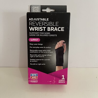 Rite Aid wrist brace reversible one size fits most nob e34