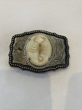 Vtg Genuine Scorpion Belt Buckle Western Cowboy Cowgirl Silver Tone Metal