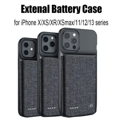 Akku Hülle für iPhone X XS Max XR 11 12 13 Pro Max Mini Ladegerät Powerbank