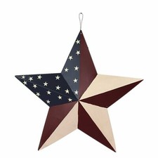 12" July 4th Americana Patriotic Wall Decor American Flag Barn Metal 3D Star