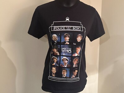 DOCTOR WHO official 11 Doctors T-shirt Small BBC Ripple Junction great design