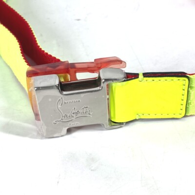 Christian Louboutin logo Buckle Accessories belt Canvas 