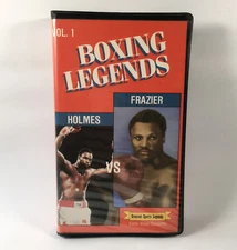 Boxing Legends Vol 1 Joe Frazier Larry Holmes (VHS 1985) Clamshell Tested