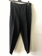 Women's 80's Vintage Stirrup Pants  Black High Waisted Retro Style  Size S/M