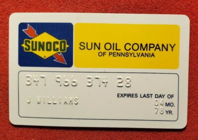 Sunoco - Vintage Credit Card Expired 1978 ♡Free Shipping♡ cc4 | eBay