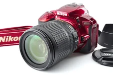 Nikon D5500 Red AF-S DX 18-105mm VR Zoom Lens Kit [Near MINT] 8,712 Shots DSLR
