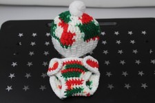 Hand Crocheted Beanie And Diaper Cover Bee's Babiez