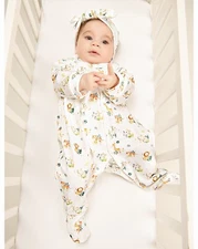 Personalised Jungle Babygrow with optional Hat, Headband and Bib