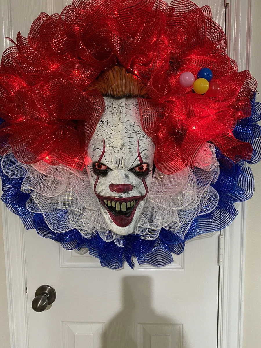 Pennywise IT Halloween Clown Wreath eBay