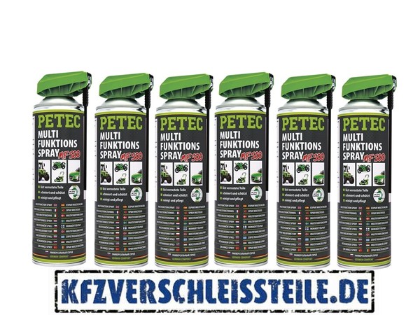6X Petec Multifunktionsspray 71250 Schmierstoff/RostlöSer/KriechöL/Kontakt 500Ml-image