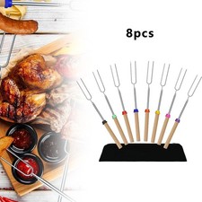 8Pcs/Set Marshmallow Toasting Forks Smores Stick for Fire Pit Telescoping Marshm