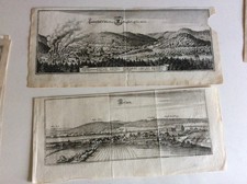 Aerzen / Lauthental(Harz)  2 Kupferstiche Merian ca 1650  K/24