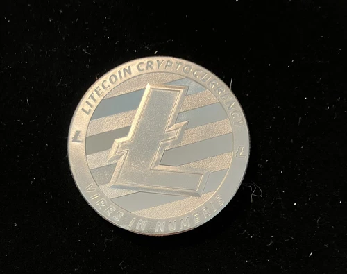 Litecoin Cryptocurrency GSM 1oz .999 Fine Silver Round Proof-like In Capsule BU