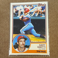 Topps 1983 Gary Gaetti Minnesota Twins #431 Rookie Base Set Baseball Card. rookie card picture