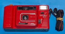 Excellent SELBY 35AM 35mm Compact Film Camera Red w/ Strap