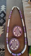 Beaded Necklace and Earring Set