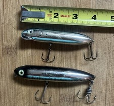 Heddon Zara Spook Fishing Lure Chrome and unknown top water bait