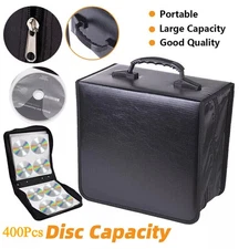 400 Disc CD Storage Case DVD Leather Organizer Holder Bag Wallet Media Video