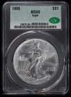 1995 $1 American Silver Eagle Dollar CAC MS 69 | Uncirculated UNC