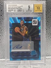 2022-23 Donruss Rated Rookie holo light blue laser Bennedict Mathurin 10/10 auto