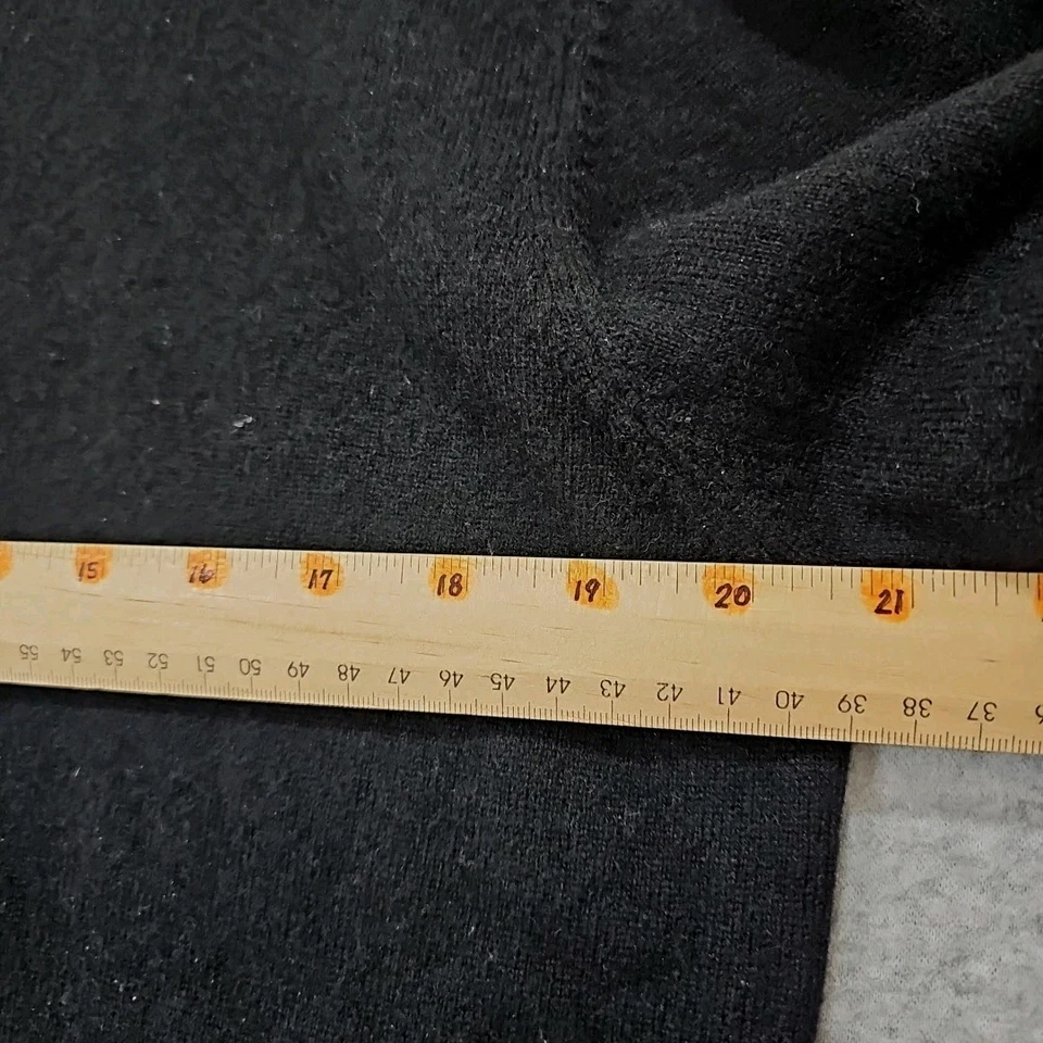 Suéter Preston And York 100 % cachemir para mujer cuello falso talla L negro Foto 4 de 4