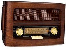Classic Vintage Retro Style AM/FM Radio with Bluetooth, Aux-in,  USB -