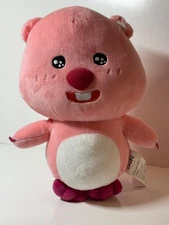 10” Miniso Loopy stuffed plush in pink/white w/red/black accents. EUC.