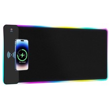 Gaming Mouse Pad Wireless Charging, 15W Fast 15 LED Light Modes, Extra Large