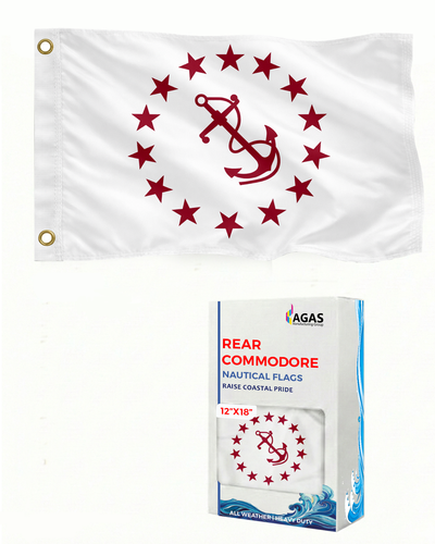 AGAS 12x18in Yacht Club Officers Flag– 200D Nylon - Multi Size Variation - Picture 27 of 128