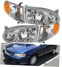 Headlights Headlamp Assembly Replacement for 2001 2002 Corolla w/Corner