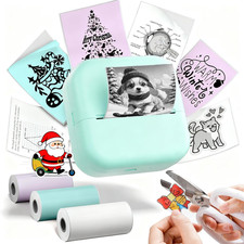 Stampante per Adesivi M02X, Mini Stampante Termica Portatile, Bluetooth, per Dia