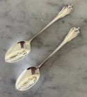 (2) Vintage Sterling Silver Demitasse Espresso Spoons Wallace Grand Colonial 4"