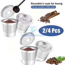 2/4 Pack K Cup Reusable Coffee Pods for Keuri...