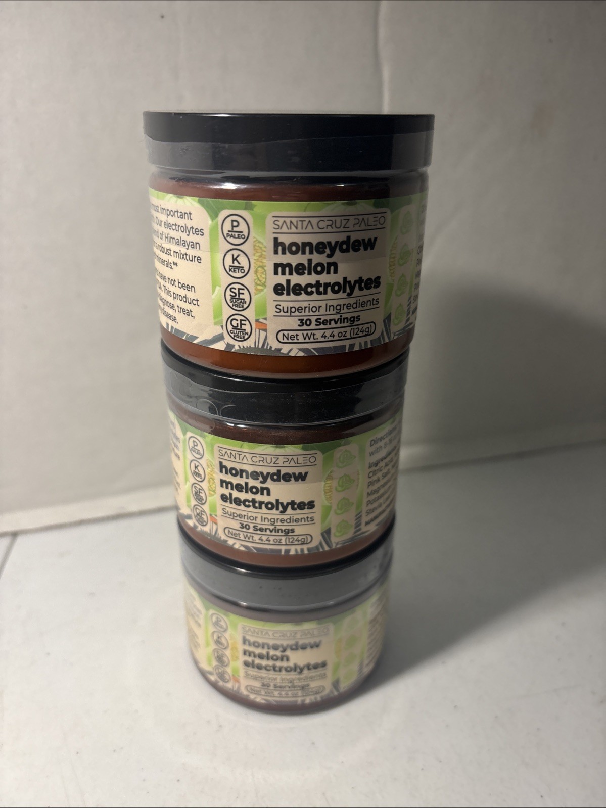 3X Sugar-Free Honeydew Melon Electrolyte Powder 4.4oz Hydrat