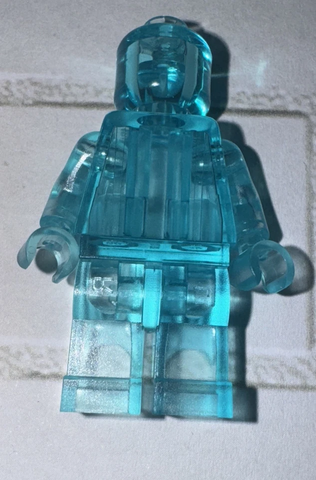 Lego PC Prototipo de Plástico Trans Transparente Minifigura Pre 2019 NO ABS/MÉXICO Foto 3 de 4