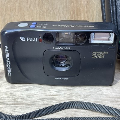 Fuji Discovery Mini Dual Plus 35mm Point & Shoot Camera Black With Original Case