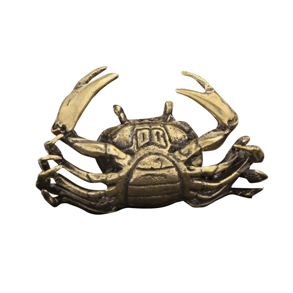 Brass Imitation Crab Tea Pet Coastal Nautical Sculpture Figurine