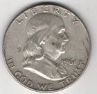 1961 D FRANKLIN HALF DOLLAR 90% SILVER DENVER MINT .50¢ UNITED STATES OF AMERICA