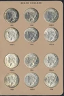 US Coins Peace Silver Dollar BU Set 1921-35 COMPLETE Dasnco Album NO RESERVE!