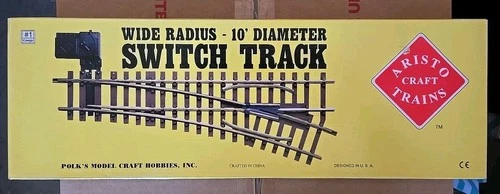 Aristocraft G-Scale ART-30370 Brass Right Hand Manual Switch Track 10' Diameter
