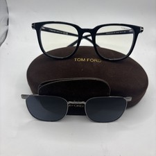 Tom Ford FT5916 B 001 BB Shiny Black 50 mm Men's Eyeglasses Clip on Sunglasses
