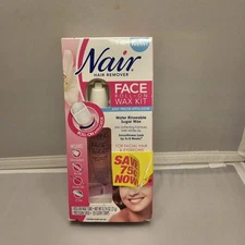 Nair Hair Remover Face Roll-On Wax Kit Water Rinseable Sugar Wax - Facial Hair