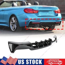 For 14-20 BMW F32 F33 F36 420i Gran Coupe 440i M Sport Rear Diffuser Gloss Black